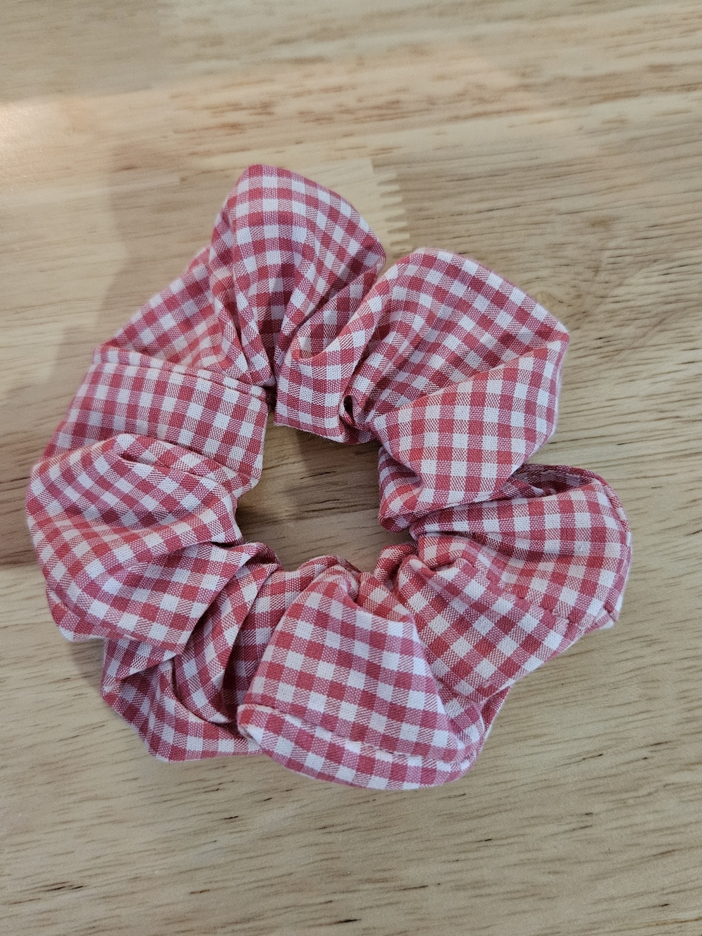 Gingham Scrunchie Hair Tie